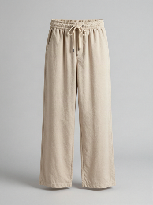 Anvelle - Wide Leg Lounge Pants with Drawstring Waist