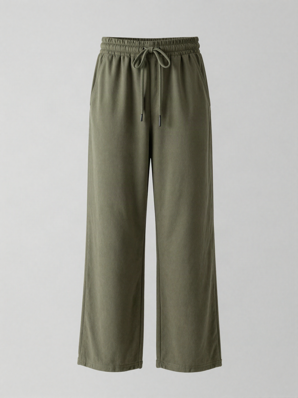 Anvelle - Wide Leg Lounge Pants with Drawstring Waist