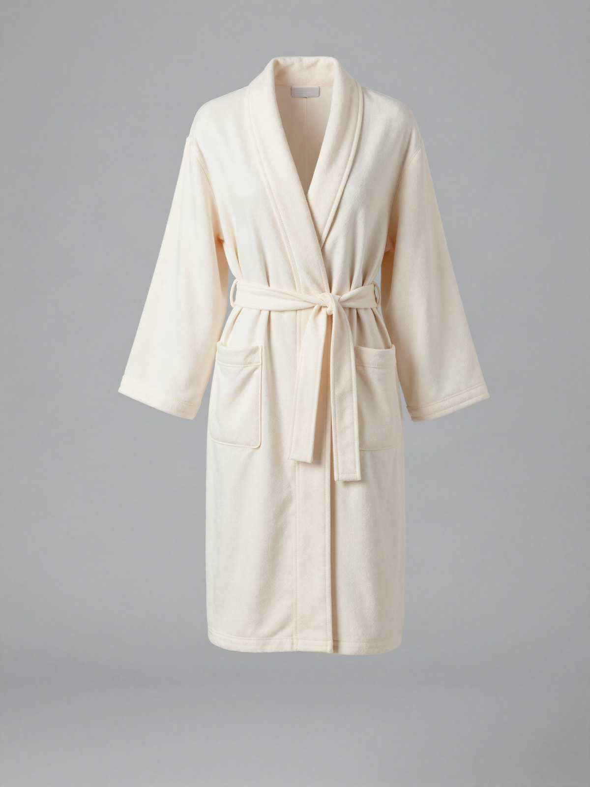 Brelandra - Jersey Robe with Tie Belt and Patch Pockets