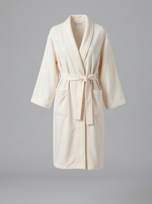 Brelandra - Jersey Robe with Tie Belt and Patch Pockets
