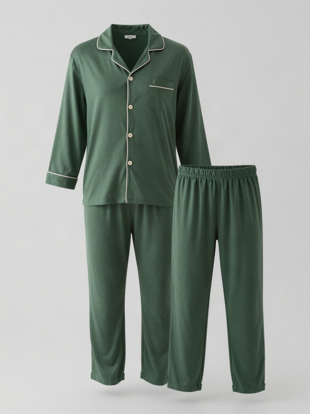 Nolstrane - Modal Blend Pajama Set with Piped Trim