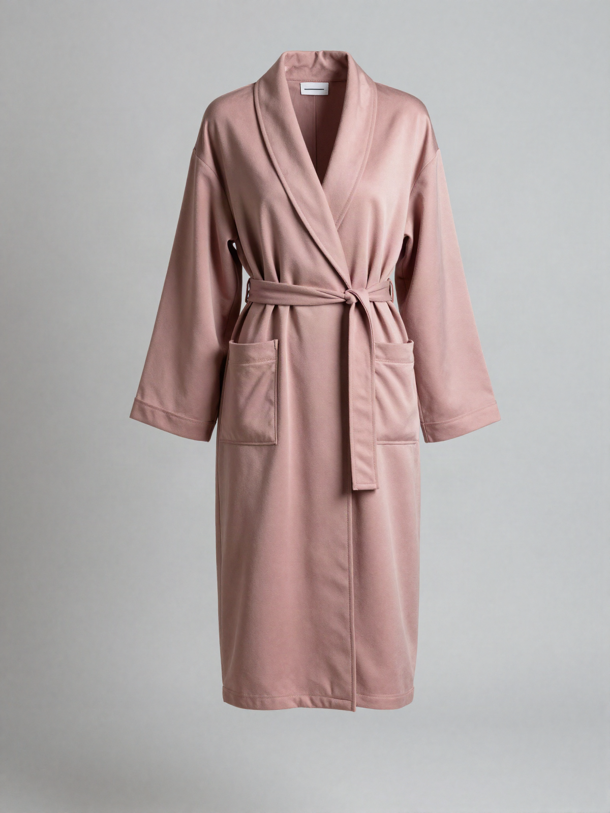 Brelandra - Jersey Robe with Tie Belt and Patch Pockets
