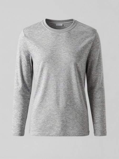 Braxholm - Long Sleeve Lounge Tee in Cotton Jersey