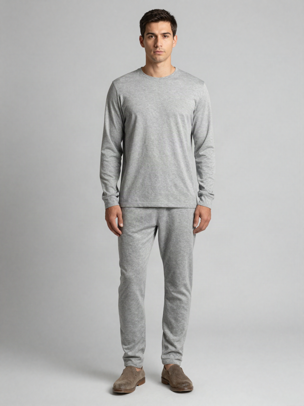 Braxholm - Long Sleeve Lounge Tee in Cotton Jersey