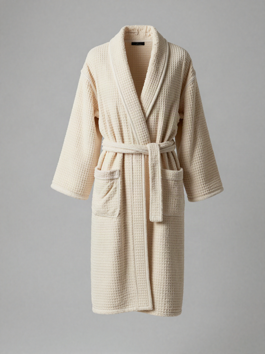 Hesdrick - Cotton Waffle Robe with Shawl Collar