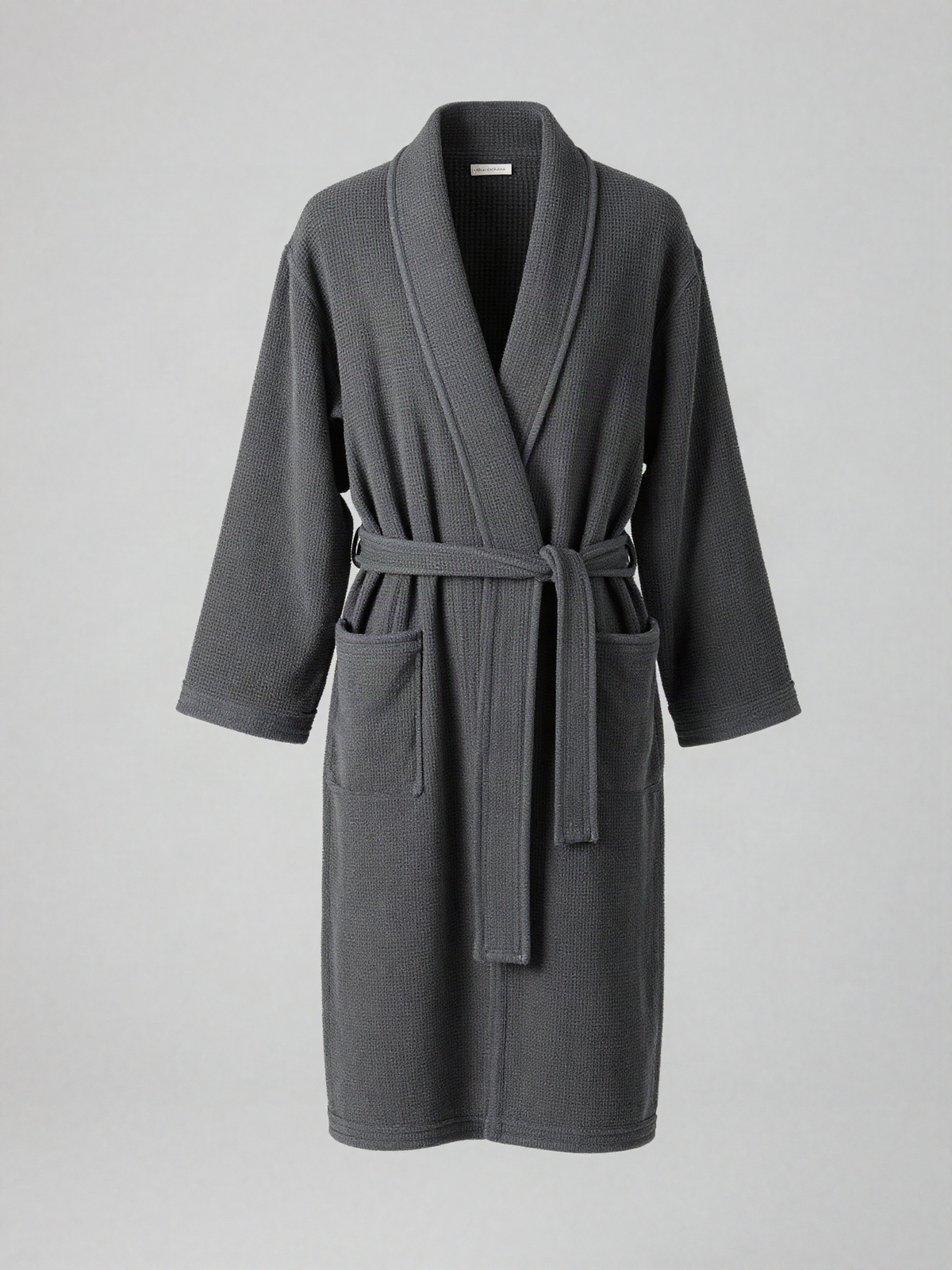 Hesdrick - Cotton Waffle Robe with Shawl Collar
