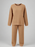 Tolstrand - Waffle Knit Lounge Set with Long Sleeves