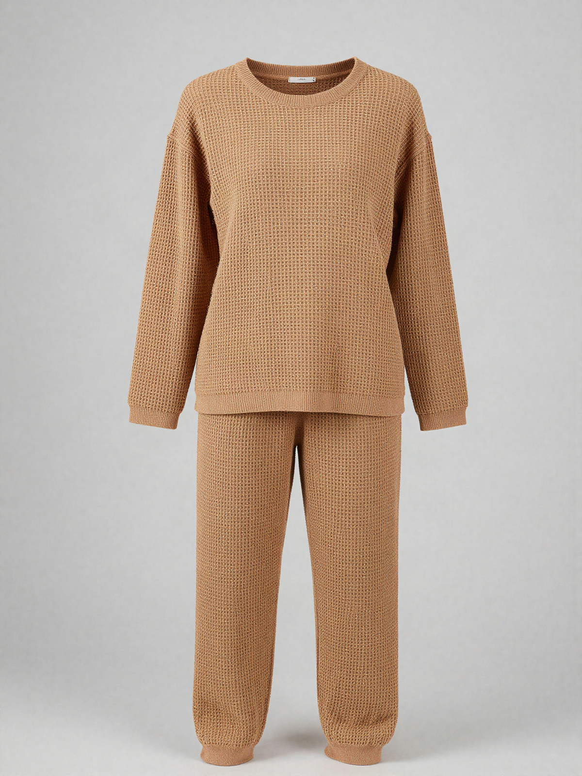 Tolstrand - Waffle Knit Lounge Set with Long Sleeves