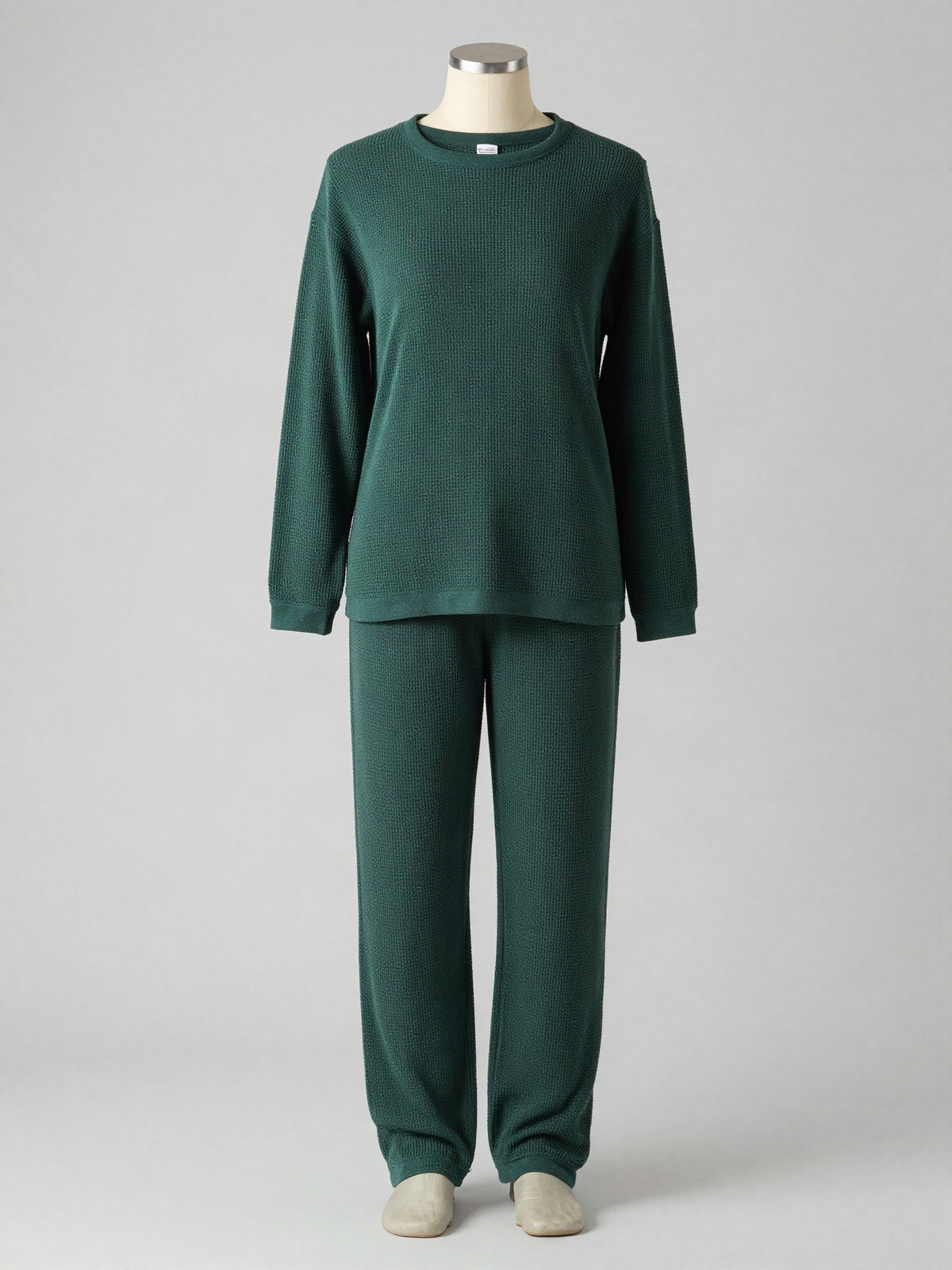 Tolstrand - Waffle Knit Lounge Set with Long Sleeves