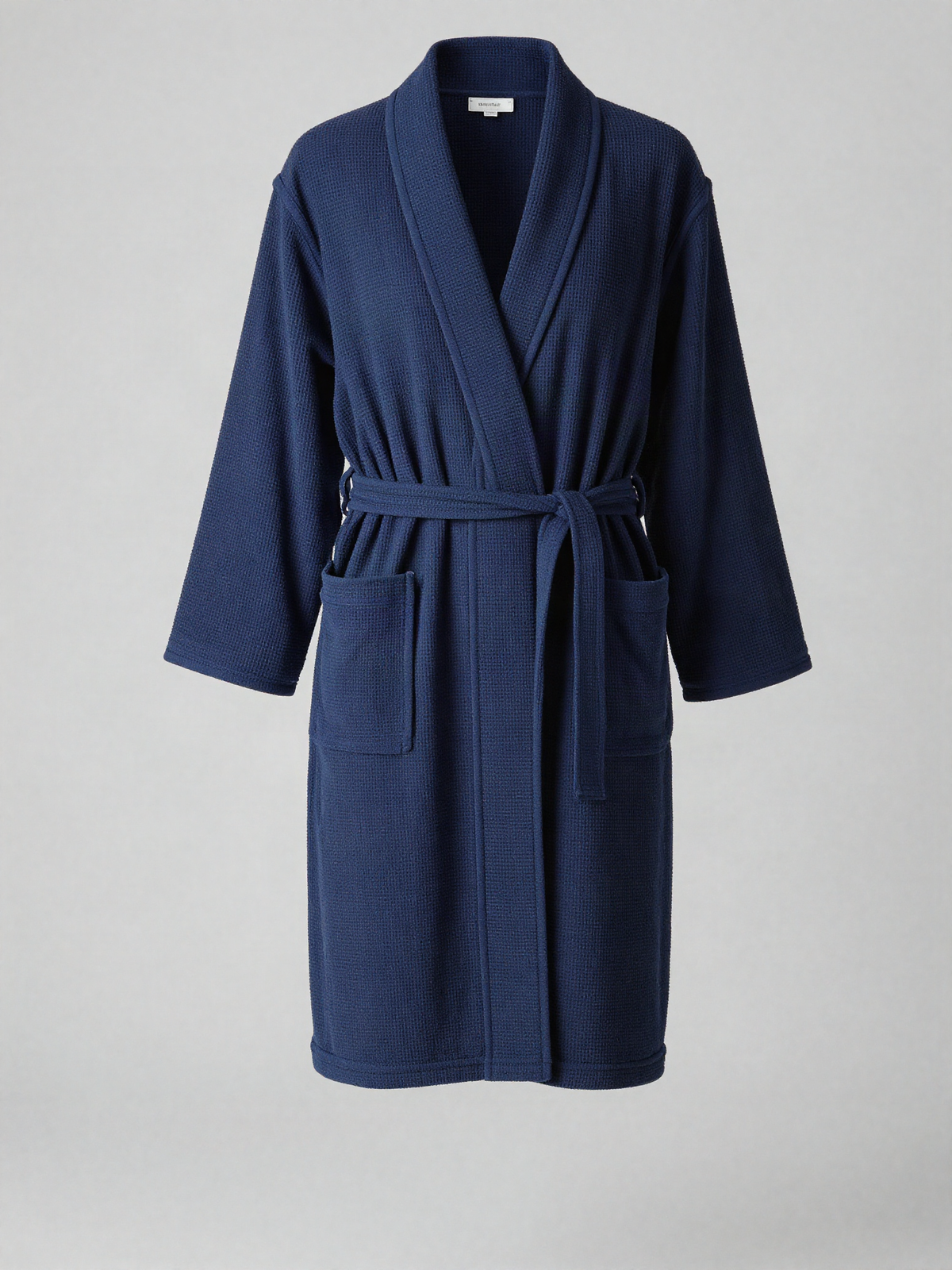 Hesdrick - Cotton Waffle Robe with Shawl Collar