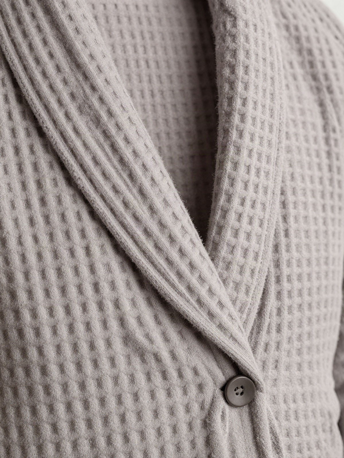 Hesdrick - Cotton Waffle Robe with Shawl Collar