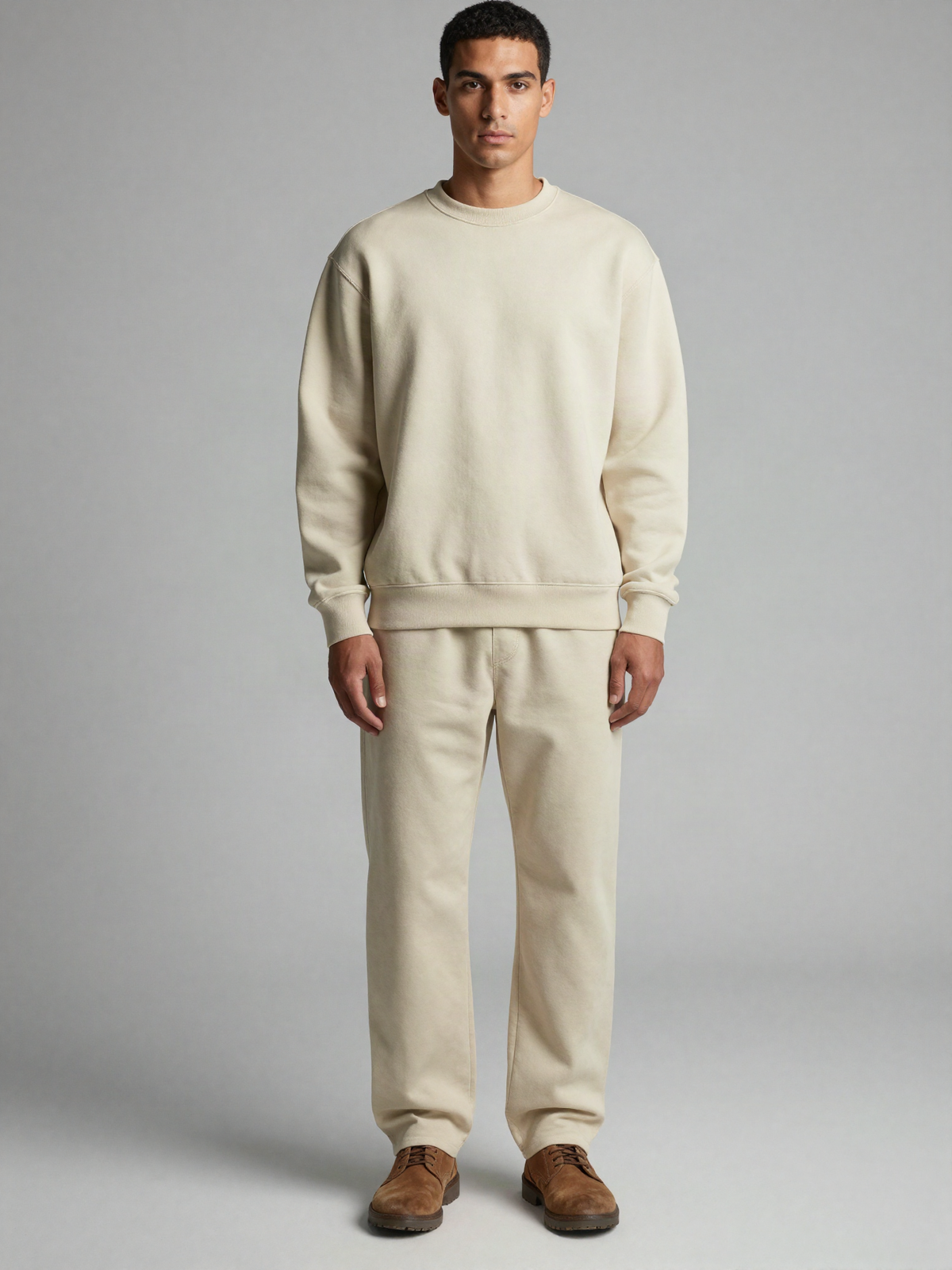 Marloft - Crew Neck Sweatshirt in Brushed Back Jersey