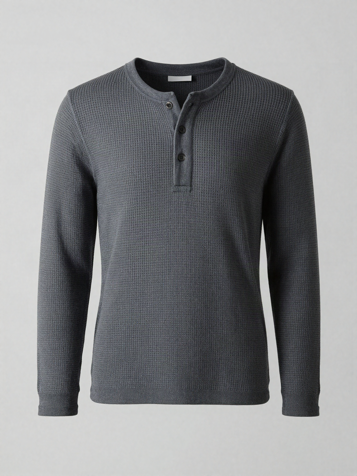 Denwyth - Waffle Knit Henley Lounge Top