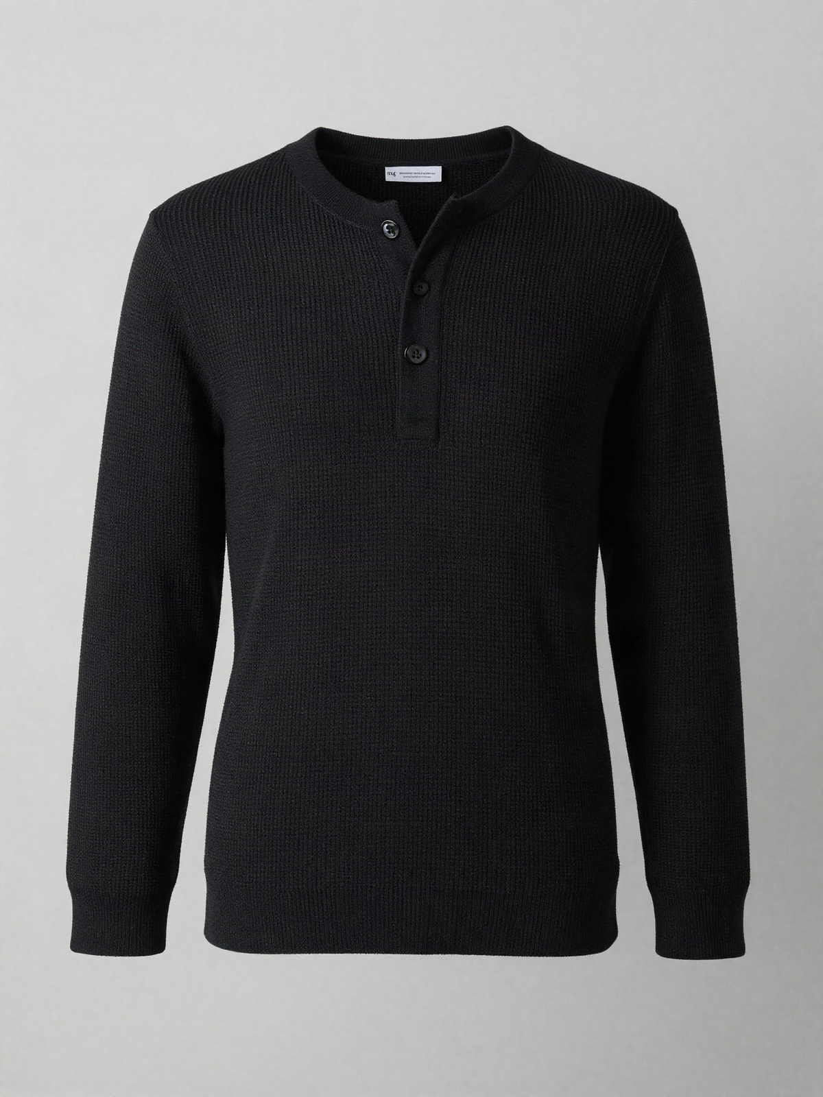 Denwyth - Waffle Knit Henley Lounge Top
